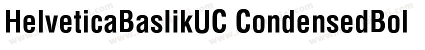 HelveticaBaslikUC CondensedBold字体转换